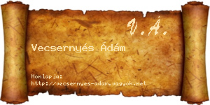 Vecsernyés Ádám névjegykártya